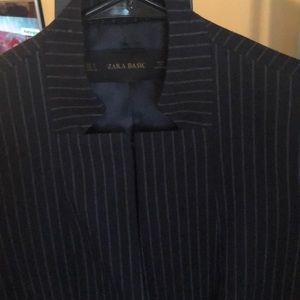 Zara Basics Peplum pinstripe Jacket